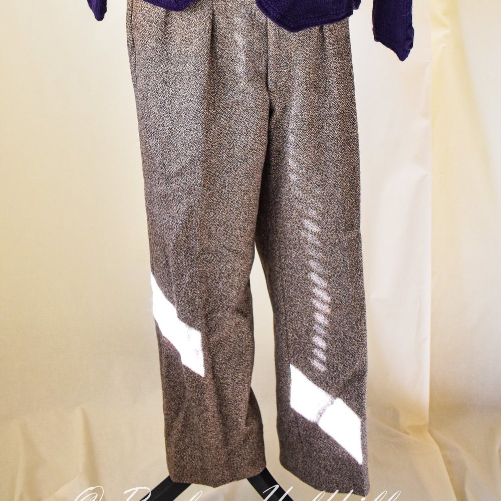 Business Pleated Tweed Casual Pants